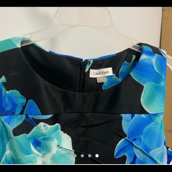 Calvin Klein MIDI Dress Sz 14 Petite EUC - Picture 3 of 3